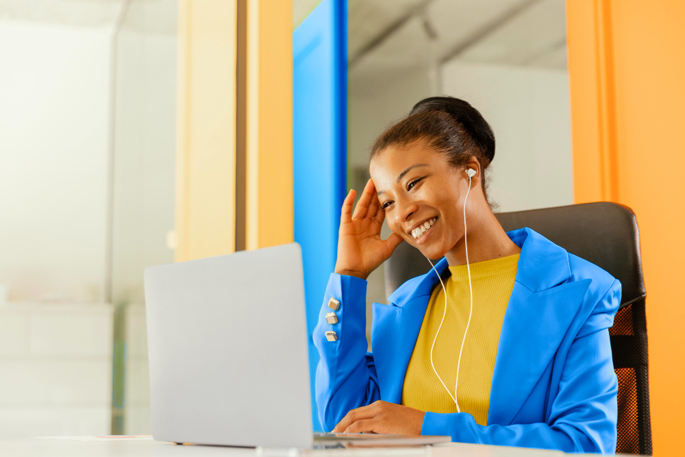 Happy Girl with her Data Analyst role