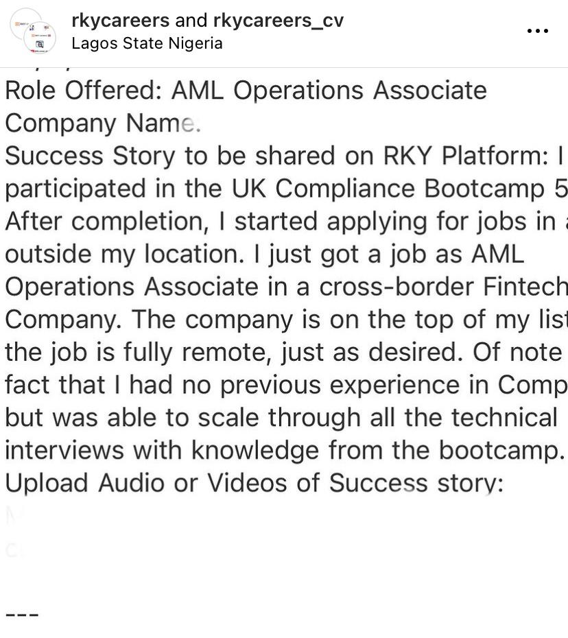 How Ola Landed a Fully Remote Role as an AML Operations Associate