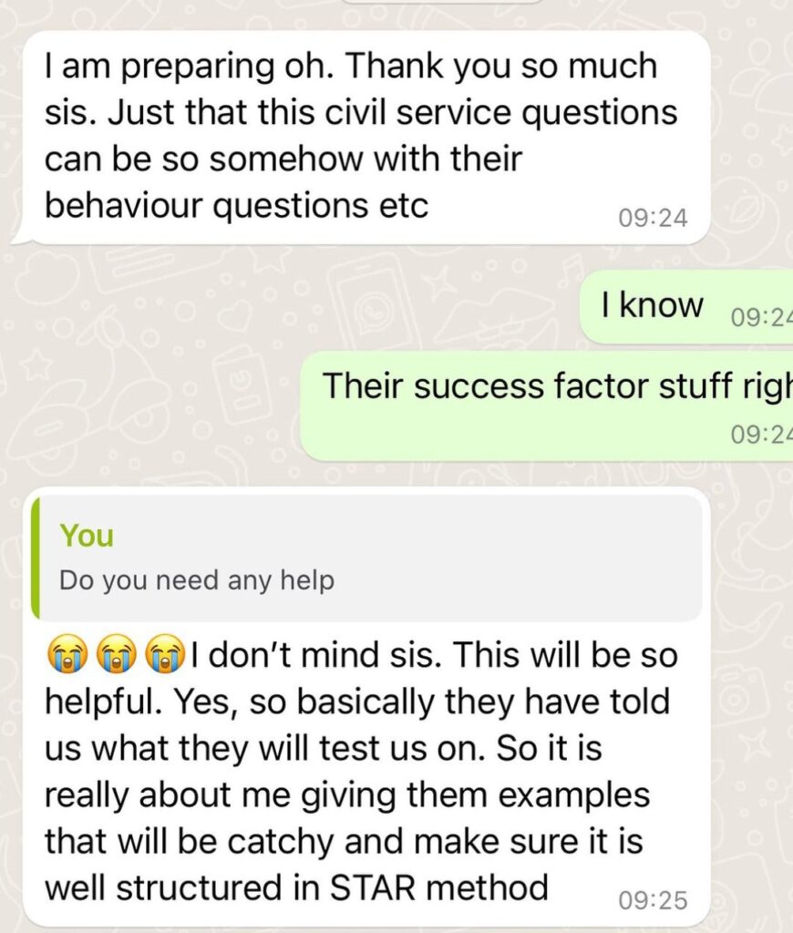 Nike's chat about her visa sponsorship role