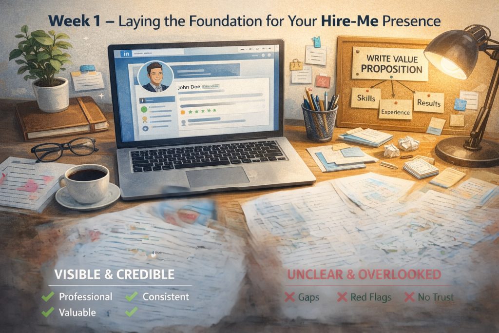 How to Build a ‘Hire-Me’ Presence Online in 30 Days: Week 1 – Laying the Foundation for Your Hire-Me Presence