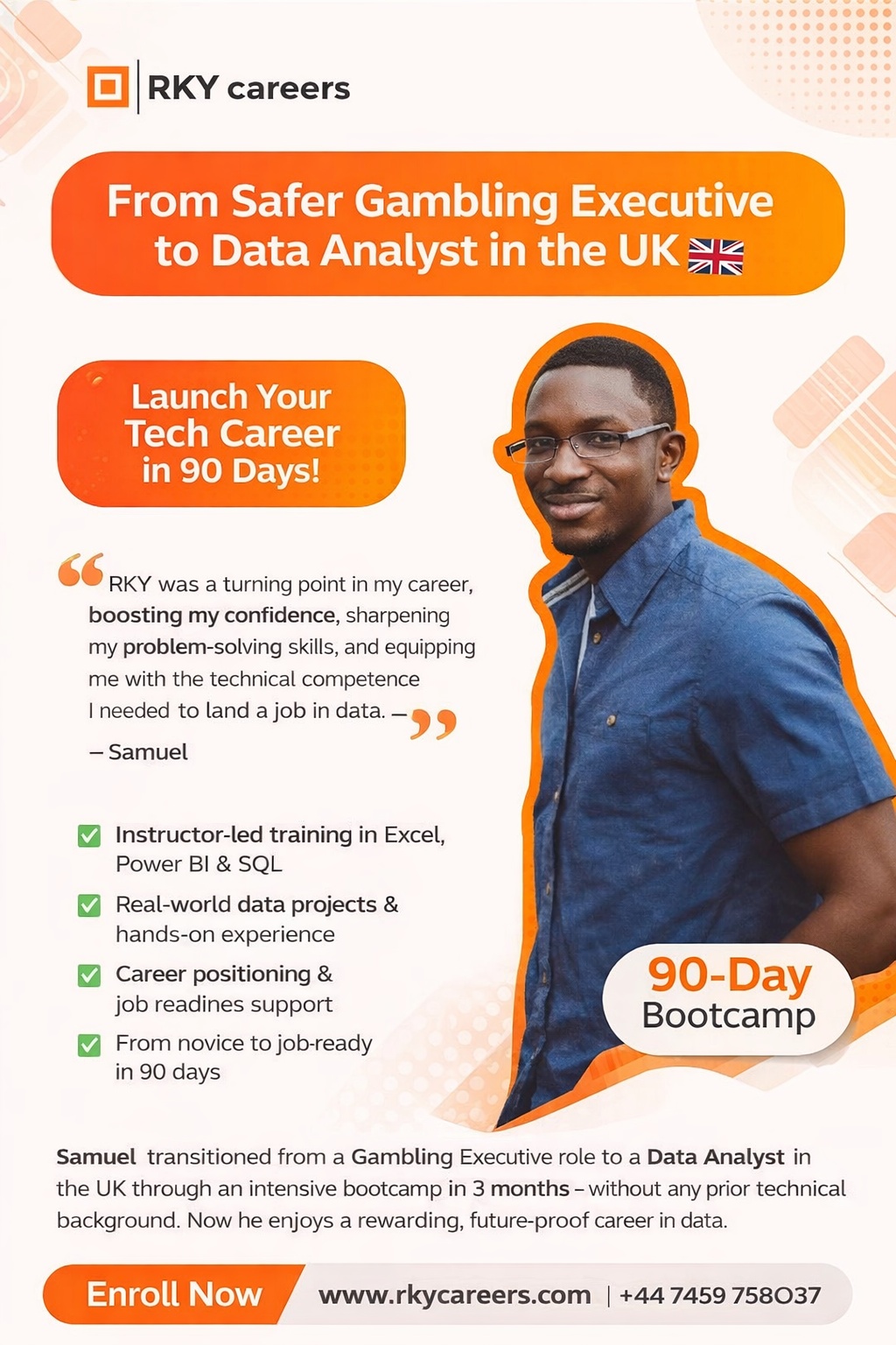 How Samuel transitioned to a Data Analyst in the UK - RKY Careers Blog