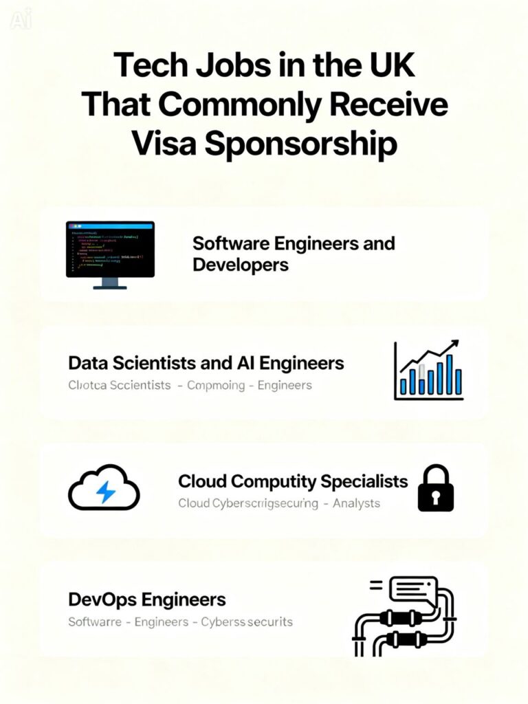 Tech Jobs in the UK That Commonly Receive Visa Sponsorship