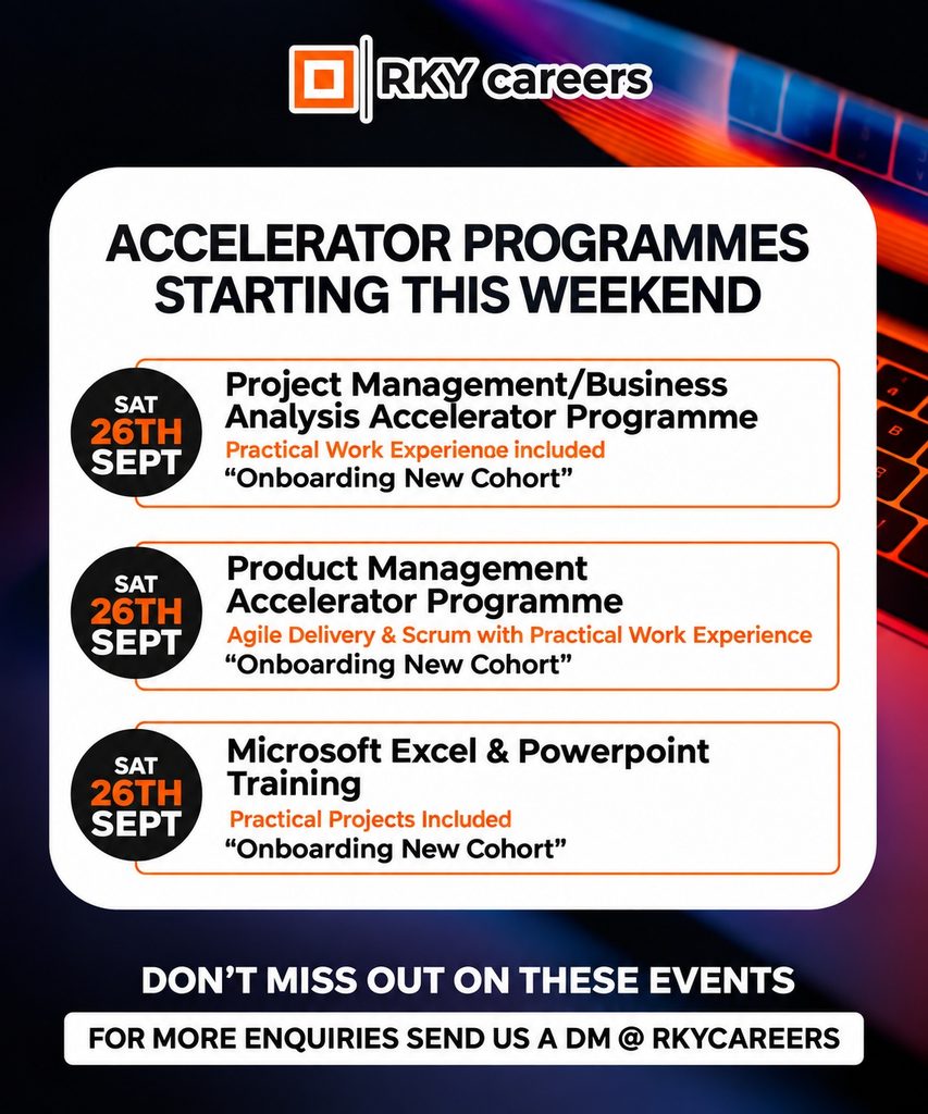 RKY Careers Accelerator Programmes Poster